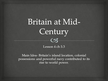 Britain at Mid-Century