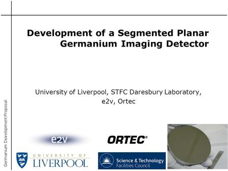 Development of a Segmented Planar Germanium Imaging Detector