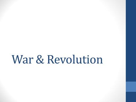 War & Revolution. I.Context Age of Discovery & Exploration review – mercantilism British Navigation Acts established a trade monopoly in the British colonies.