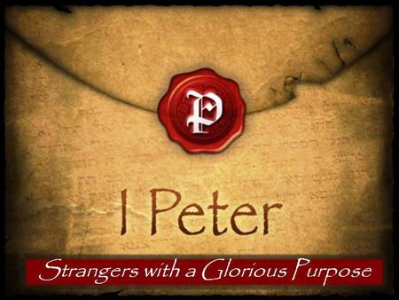 Our Holiness I Peter: 1:13-21 February 3, 2013 1 Peter 1:13-21 (NRSV) Therefore prepare your minds for action; discipline yourselves; set all your hope.