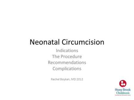 Neonatal Circumcision