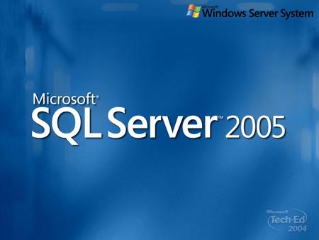 DAT325 SQL Server 2005 (Codenamed “Yukon”): Using the Service Broker To Build Asynchronous, Queued Database Applications Roger Wolter Program Manager.