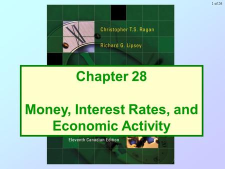 Of 261 Chapter 28 Money, Interest Rates, and Economic Activity.