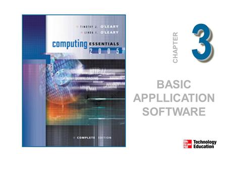 33 CHAPTER BASIC APPLLICATION SOFTWARE. © 2005 The McGraw-Hill Companies, Inc. All Rights Reserved. 1-2 Common Errors Resulting in Spreadsheet Formulas.