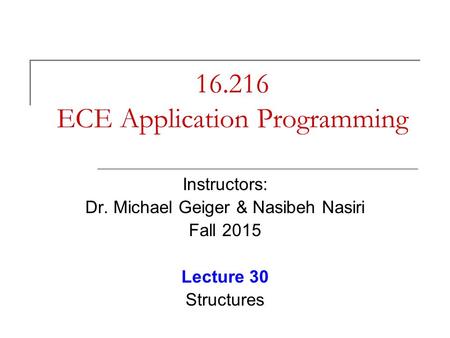 ECE Application Programming