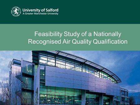 Feasibility Study of a Nationally Recognised Air Quality Qualification.