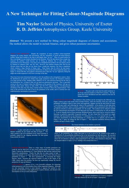 A New Technique for Fitting Colour-Magnitude Diagrams Tim Naylor School of Physics, University of Exeter R. D. Jeffries Astrophysics Group, Keele University.