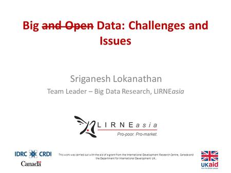 Big and Open Data: Challenges and Issues