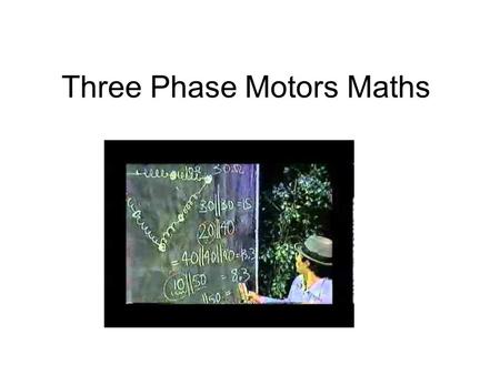 Three Phase Motors Maths