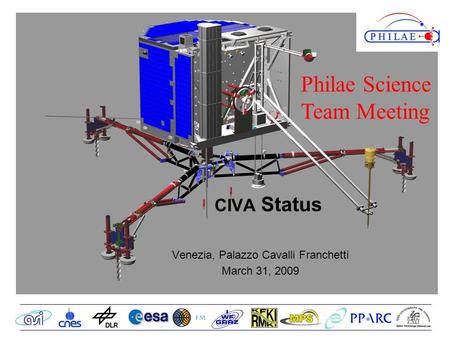 CIVA Status Venezia, Palazzo Cavalli Franchetti March 31, 2009 Philae Science Team Meeting.