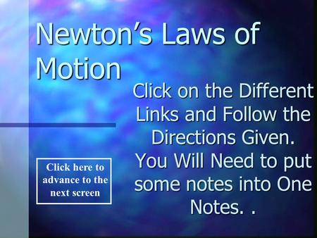 Newton’s Laws of Motion