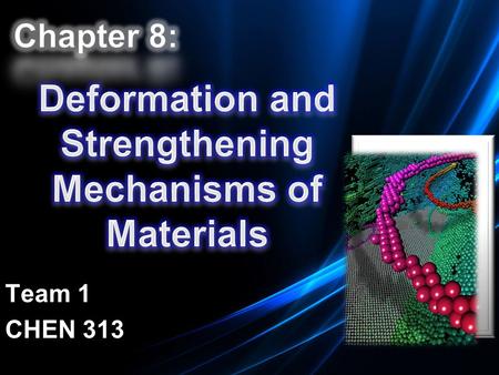 Deformation and Strengthening Mechanisms of Materials