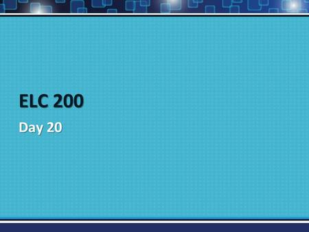 ELC 200 Day 20. Agenda Questions? Assignment 7 will be posted by next class Ecommerce Initiative Framework paper  Due Dec 1PM  initiative framework.