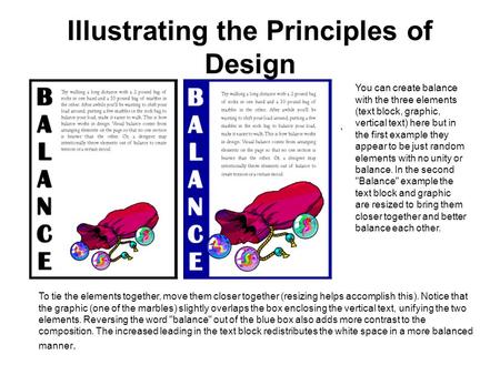 Illustrating the Principles of Design