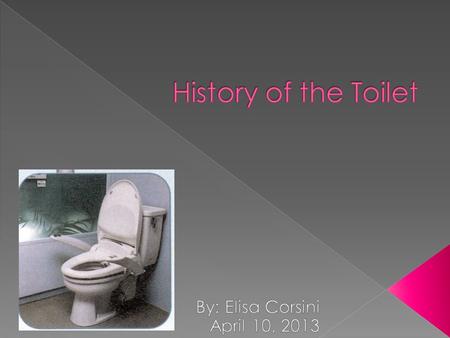  2500 BC- Harappa city dwellers built indoor toilets  Non-flushable toilets empty into a sewer system  1500 BC – The technology is lost during an invasion.