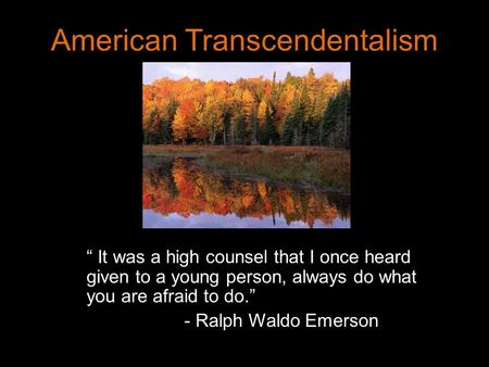 American Transcendentalism