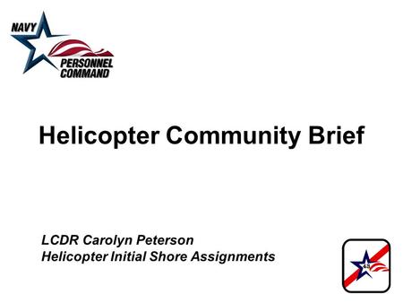 Helicopter Community Brief