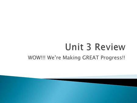 WOW!!! We’re Making GREAT Progress!!. Evaluate the expression 2 3 – 2 + 5.