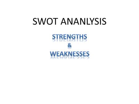 SWOT ANANLYSIS. dynamic media tool for branding, promotional activities and special offers for customers. system operates through a network which connects.