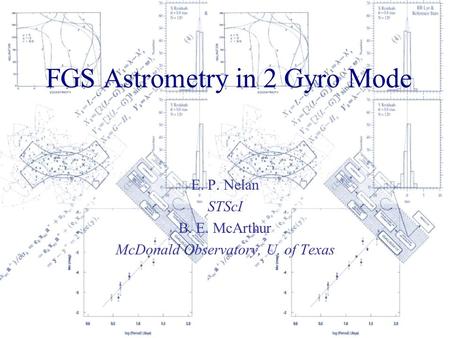 FGS Astrometry in 2 Gyro Mode E. P. Nelan STScI B. E. McArthur McDonald Observatory, U. of Texas.