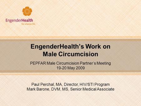 EngenderHealth’s Work on Male Circumcision