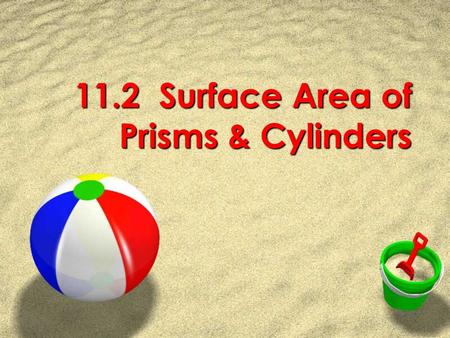 11.2 Surface Area of Prisms & Cylinders Prism Z A polyhedron with two congruent faces (bases) that lie in parallel planes. The lateral faces are parallelograms.