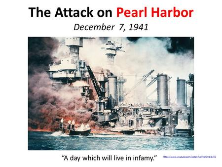 The Attack on Pearl Harbor