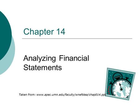 Analyzing Financial Statements