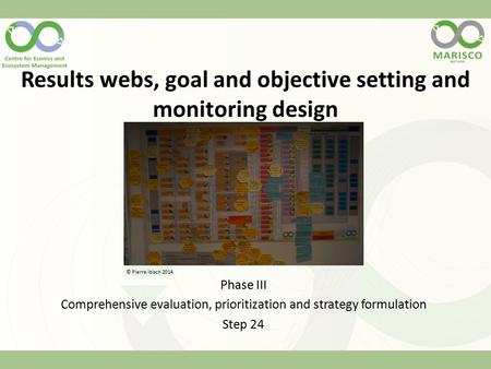 Results webs, goal and objective setting and monitoring design Phase III Comprehensive evaluation, prioritization and strategy formulation Step 24 © Pierre.