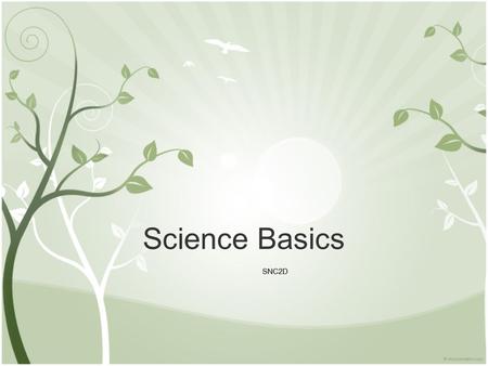 Science Basics SNC2D. What is Science? When asked this question most students would immediately start to visualize Albert Einstein. But, is that what.