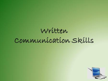 Written Communication Skills