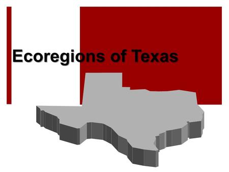 Ecoregions of Texas.