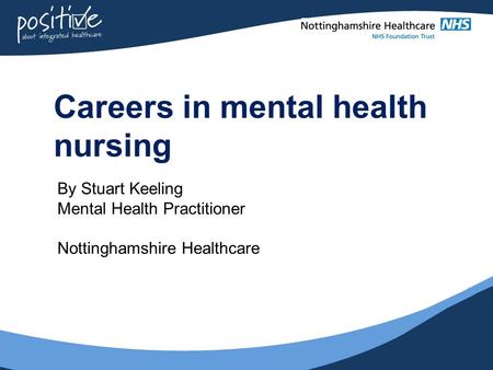 Careers in mental health nursing