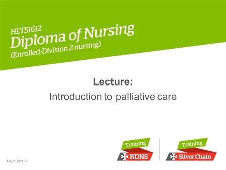 Lecture: Introduction to palliative care March 2011 v?