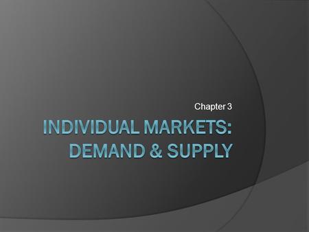 Chapter 3. Objectives  After completing this chapter, students should be able to: 1. Identify why price and quantity demanded are inversely related and.