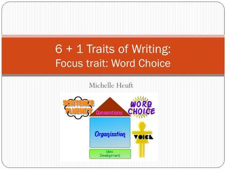 Michelle Heuft 6 + 1 Traits of Writing: Focus trait: Word Choice.