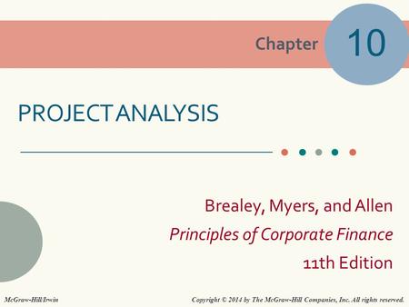 10 Project analysis McGraw-Hill/Irwin