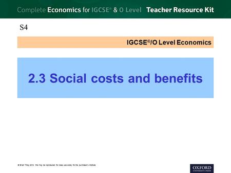 IGCSE®/O Level Economics