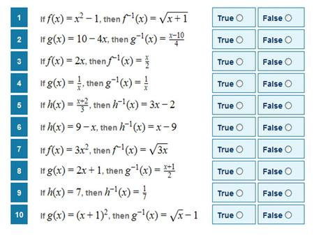 Harder one: A function is defined by : f(x) = (x+3)(x-5) Find the inverse and state the domain and range of f(x) and f -1 (x)