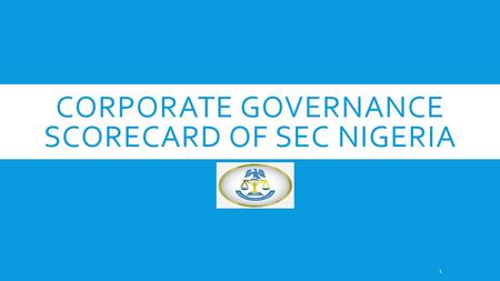 Corporate Governance Scorecard of SEC Nigeria