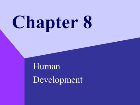 Chapter 8 Human Development. Copyright © 1999 by The McGraw-Hill Companies, Inc. 2 Human Development What is development? Development –the pattern of.