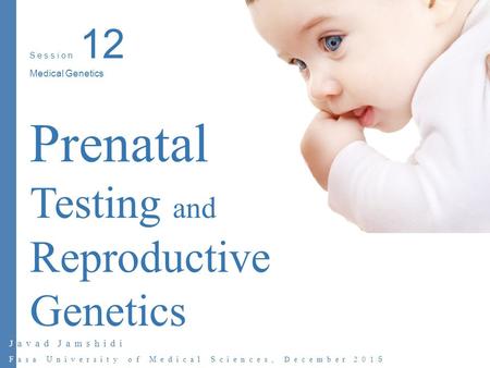 Intro Until recently, couples had to choose between taking the risk or considering other options Over the past three decades, prenatal diagnosis-the ability.