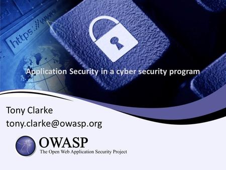 Application Security in a cyber security program