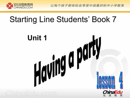 Starting Line Students’ Book 7 Unit 1.