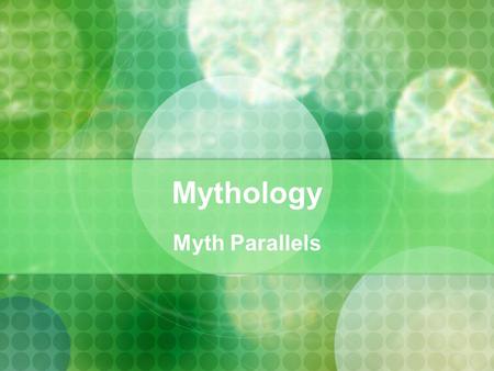 Mythology Myth Parallels.