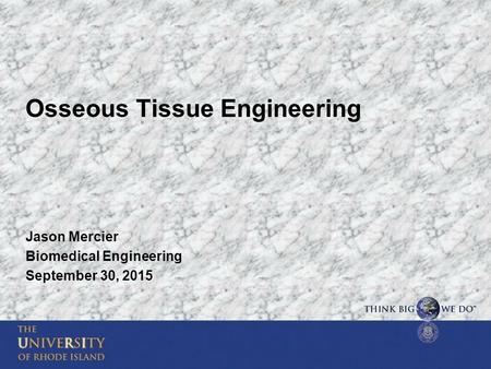 Osseous Tissue Engineering