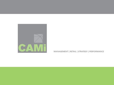 MANAGEMENT | RETAIL | STRATEGY | PERFORMANCE. Insert photo here Cameron + Associates Management Inc. Project Management.