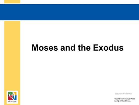 Moses and the Exodus Document #: TX004706.