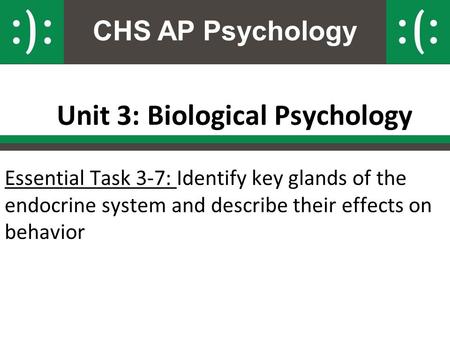 Unit 3: Biological Psychology