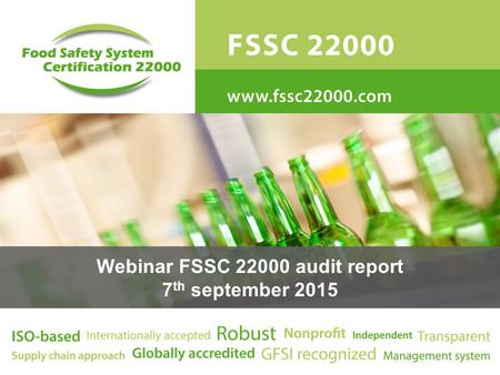 Webinar FSSC audit report 7th september 2015